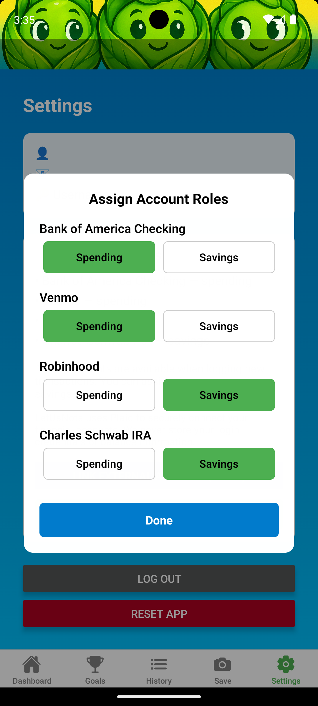 assign_account screen
